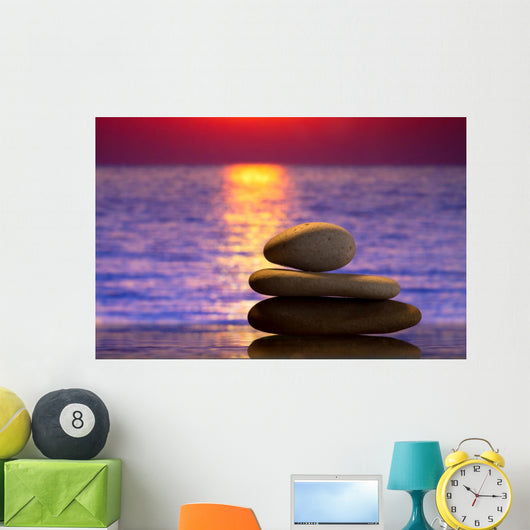 Spa Stones Sunset Wall Decal
