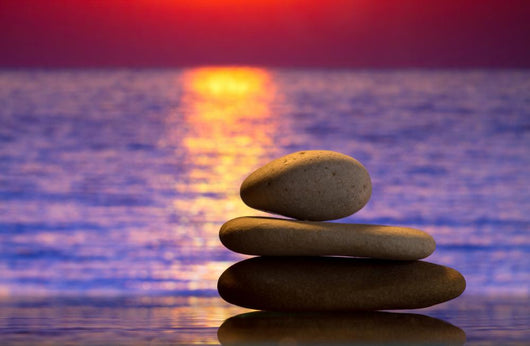 Spa Stones Sunset Wall Decal