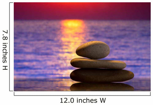 Spa Stones Sunset Wall Decal