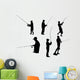 Fishing Silhouette White Wall Stickers Wall Decal