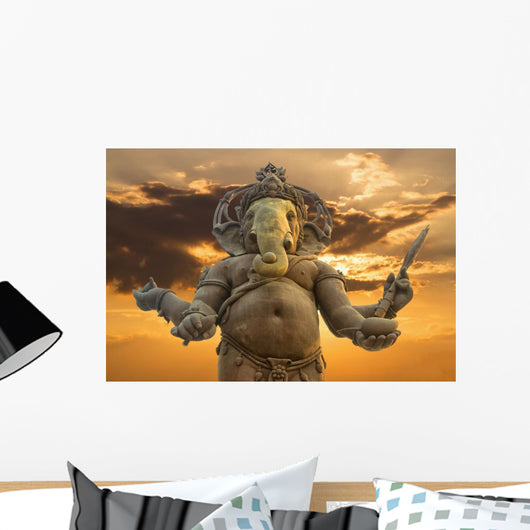 Ganesha Hindu God Statue Wall Decal