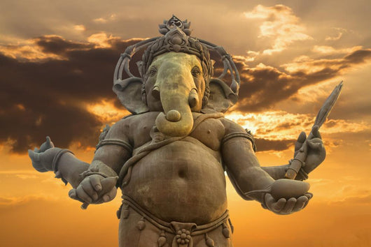 Ganesha Hindu God Statue Wall Decal