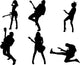Guitarists Silhouette Wall Stickers Wall Decal