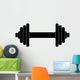 Vector Silhouette Dumbbell White Wall Decal