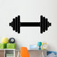 Vector Silhouette Dumbbell White Wall Decal