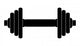 Vector Silhouette Dumbbell White Wall Decal