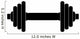 Vector Silhouette Dumbbell White Wall Decal
