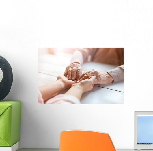 Grandmother with Her Granddaughter Wall Decal