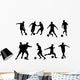 Soccer Player Silhouette Wall Stickers Wall Decal