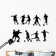 Soccer Player Silhouette Wall Stickers Wall Decal