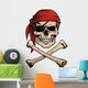 Jolly Roger Pirate Skull Wall Decal