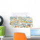 City Paris Watercolor Wall Decal