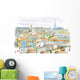 City Paris Watercolor Wall Decal