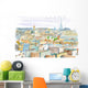 City Paris Watercolor Wall Decal