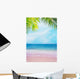 Pink Shore under Palm Wall Decal
