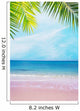 Pink Shore under Palm Wall Decal