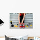 Sport Woman Sunbed Wall Decal