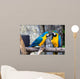 Two Playing Parrots Love Wall Decal