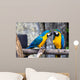 Two Playing Parrots Love Wall Decal