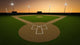 Sunset Baseball Stadium Wall Decal