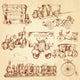 Vintage Transport Sketch Wall Decal