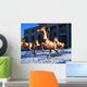 Copper Sculpture Horse Racing Wall Decal