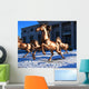 Copper Sculpture Horse Racing Wall Decal