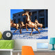 Copper Sculpture Horse Racing Wall Decal