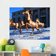 Copper Sculpture Horse Racing Wall Decal