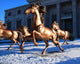 Copper Sculpture Horse Racing Wall Decal