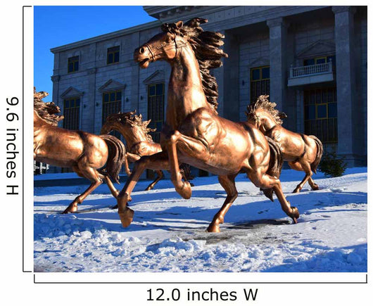 Copper Sculpture Horse Racing Wall Decal