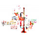 Colorful Trumpet Design with Wall Decal