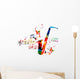 Colorful Saxophone Design with Wall Decal