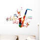 Colorful Saxophone Design with Wall Decal