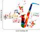 Colorful Saxophone Design with Wall Decal