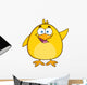 Happy Yellow Chick Cartoon Wall Decal