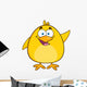 Happy Yellow Chick Cartoon Wall Decal