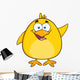 Happy Yellow Chick Cartoon Wall Decal