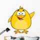 Happy Yellow Chick Cartoon Wall Decal