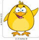 Happy Yellow Chick Cartoon Wall Decal