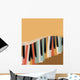 Piano Keys Retro Orange Wall Decal
