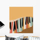 Piano Keys Retro Orange Wall Decal
