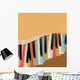 Piano Keys Retro Orange Wall Decal