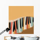 Piano Keys Retro Orange Wall Decal