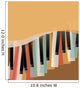 Piano Keys Retro Orange Wall Decal