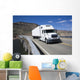 White Semi Driving Bridge Wall Decal