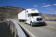 White Semi Driving Bridge Wall Decal