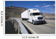 White Semi Driving Bridge Wall Decal