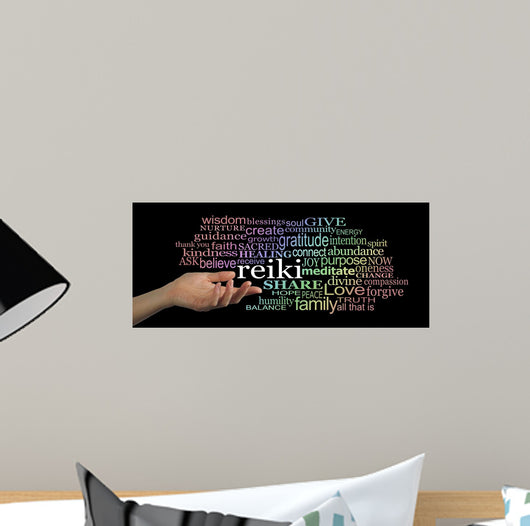 Sharing Reiki Word Cloud Wall Decal