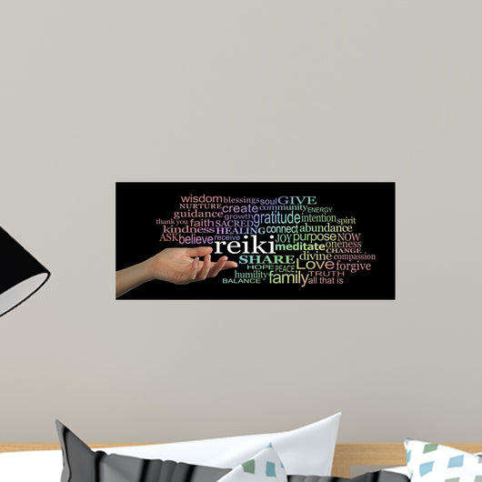 Sharing Reiki Word Cloud Wall Decal